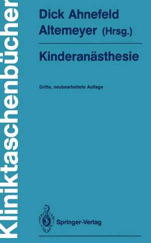 Kinderanästhesie de K. -H. Altemeyer