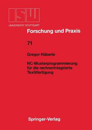 NC-Musterprogrammierung für die rechnerintegrierte Textilfertigung de Gregor Häberle