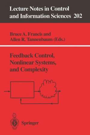 Feedback Control, Nonlinear Systems, and Complexity de Bruce A. Francis