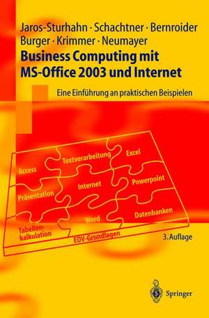 Business Computing mit MS-Office 2003 und Internet: Eine Einführung an praktischen Beispielen de Anke Jaros-Sturhahn