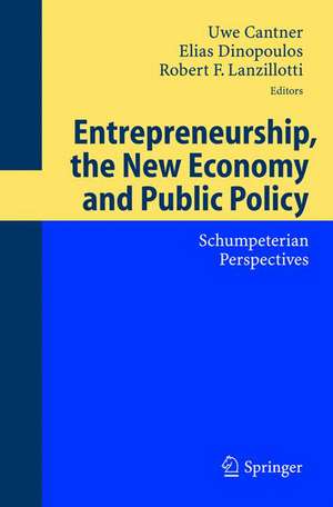 Entrepreneurship, the New Economy and Public Policy: Schumpeterian Perspectives de Uwe Cantner