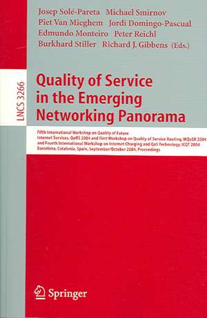 Quality of Service in the Emerging Networking Panorama: 5th International Workshop on Quality of Future Internet Services, QofIS 2004, and WQoSR 2004 and ICQT 2004, Barcelona, Spain, September 29- October 1, 2004, Proceedings de Josep Solé-Pareta