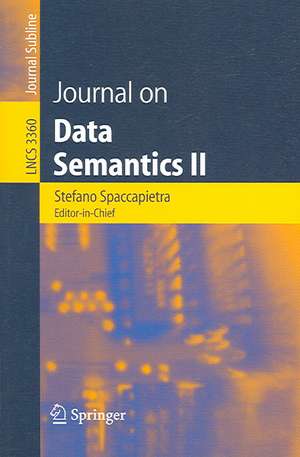 Journal on Data Semantics II de Stefano Spaccapietra