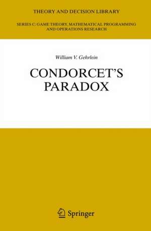 Condorcet's Paradox de William V. Gehrlein