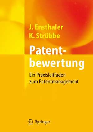 Patentbewertung: Ein Praxisleitfaden zum Patentmanagement de Jürgen Ensthaler