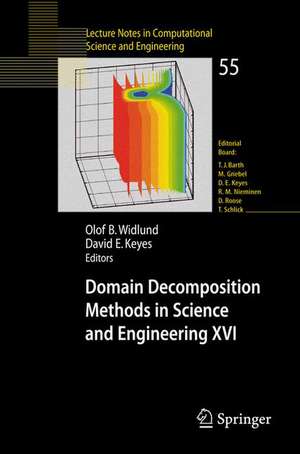 Domain Decomposition Methods in Science and Engineering XVI de Olof Widlund