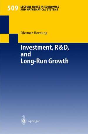 Investment, R&D, and Long-Run Growth de Dietmar Hornung