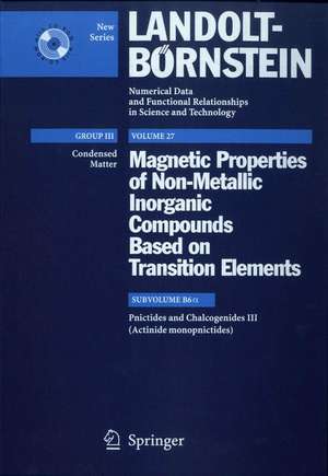 Pnictides and Chalcogenides III (Actinide monopnictides) de Robert Troc