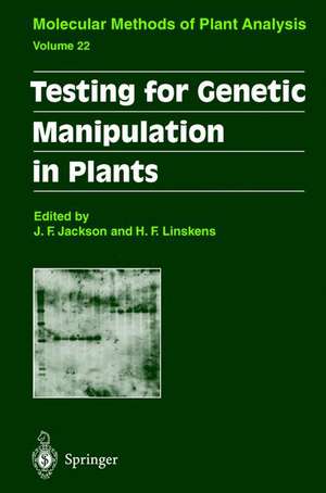 Testing for Genetic Manipulation in Plants de John Flex Jackson