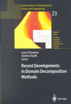 Recent Developments in Domain Decomposition Methods de Luca F. Pavarino