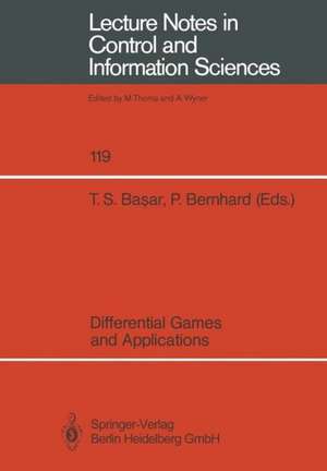 Differential Games and Applications de Tamer S. Basar