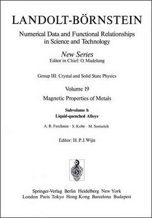 Liquid-quenched Alloys / Aus der Schmelze abgeschreckte Legierungen de A.R. Ferchmin