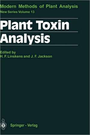 Plant Toxin Analysis de Hans F. Linskens