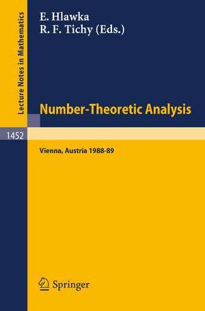 Number-Theoretic Analysis: Seminar, Vienna 1988-89 de Edmund Hlawka