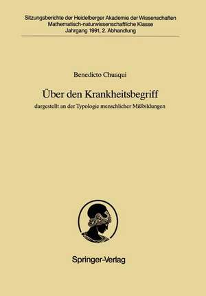 Über den Krankheitsbegriff: dargestellt an der Typologie menschlicher Mißbildungen de Benedicto Chuaqui