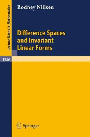 Difference Spaces and Invariant Linear Forms de Rodney Nillsen