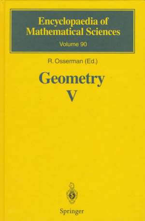 Geometry V: Minimal Surfaces de Robert Osserman