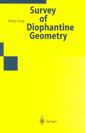 Number Theory III: Diophantine Geometry de Serge Lang