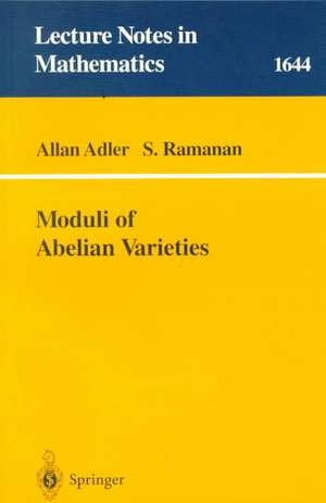 Moduli of Abelian Varieties de Allan Adler