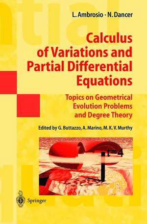 Calculus of Variations and Partial Differential Equations: Topics on Geometrical Evolution Problems and Degree Theory de Luigi Ambrosio