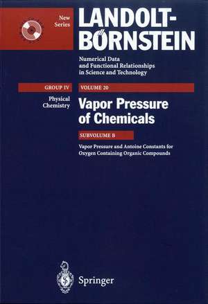 Vapor Pressure and Antoine Constants for Oxygen Containing Organic Compounds de J. Dykyj