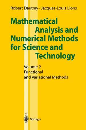 Mathematical Analysis and Numerical Methods for Science and Technology: Volume 2 Functional and Variational Methods de I.N. Sneddon