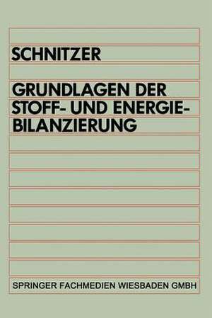 Grundlagen der Stoff- und Energiebilanzierung de Hans Schnitzer