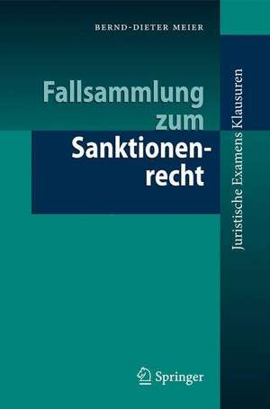 Fallsammlung zum Sanktionenrecht de Bernd-Dieter Meier