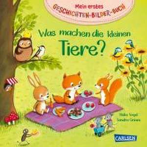 Mein erstes Geschichten-Bilder-Buch: Was machen die kleinen Tiere? de Sandra Grimm