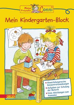 Conni Gelbe Reihe: Mein Kindergarten-Block de Ulrich Velte