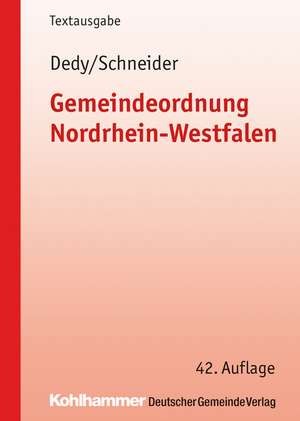 Gemeindeordnung Nordrhein-Westfalen de Helmut Dedy