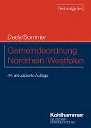 Gemeindeordnung Nordrhein-Westfalen de Helmut Dedy