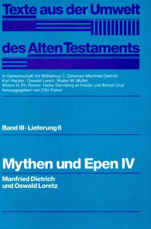 Mythen und Epen IV de Manfried Dietrich