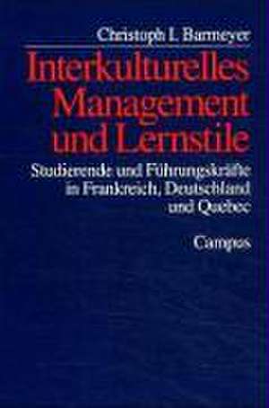 Interkulturelles Management und Lernstile de Christoph I. Barmeyer