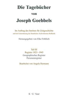 Geographisches Register und Personenregister de Angela Hermann