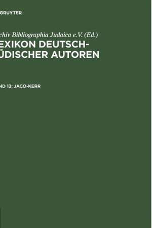 Jaco-Kerr de Archiv Bibliographia Judaica e.V.