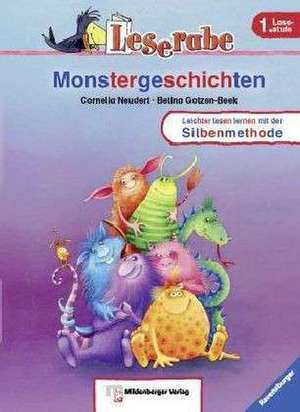 Leserabe 12. Lesestufe 1. Monstergeschichten de Cornelia Neudert