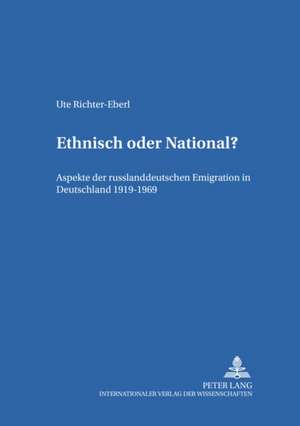 Ethnisch Oder National?