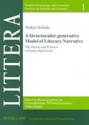 A Structuralist-Generative Model of Literary Narrative