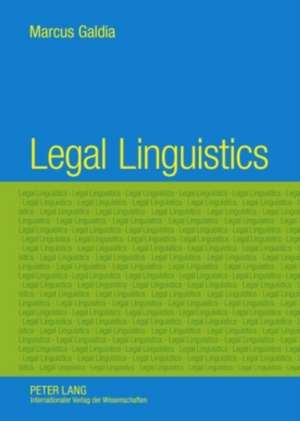 Legal Linguistics de Marcus Galdia