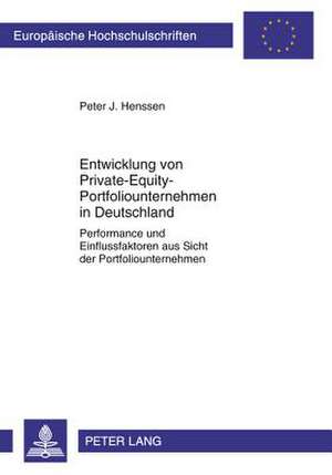 Entwicklung Von Private-Equity-Portfoliounternehmen in Deutschland