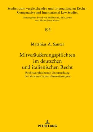 Mitveräußerungspflichten im deutschen und italienischen Recht de Matthias A Sauter