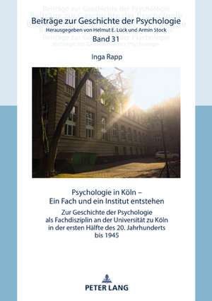 Psychologie in Koeln de Inga Rapp