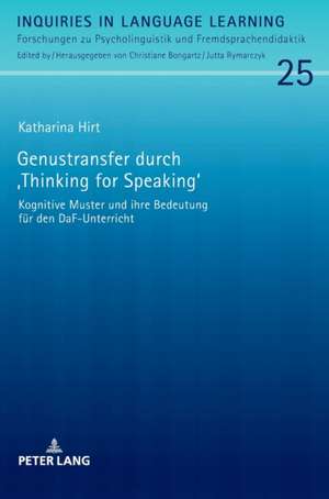 Genustransfer Durch "thinking for Speaking" de Katharina Hirt