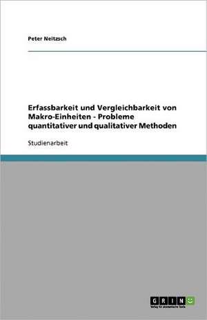 Erfassbarkeit und Vergleichbarkeit von Makro-Einheiten - Probleme quantitativer und qualitativer Methoden de Peter Neitzsch