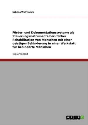 Förder- und Dokumentationssysteme als Steuerungsinstrumente beruflicher Rehabilitation von Menschen mit einer geistigen Behinderung in einer Werkstatt für behinderte Menschen de Sabrina Wolfframm