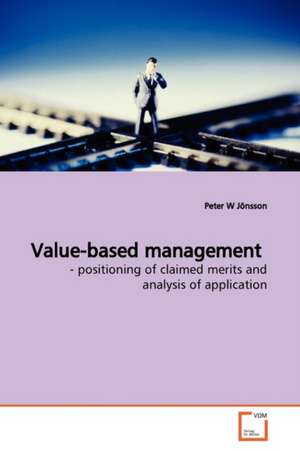 Value-based Management de Peter W Jonsson