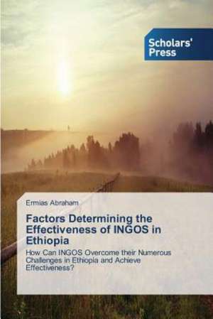 Factors Determining the Effectiveness of Ingos in Ethiopia: Indian Perspective de Ermias Abraham