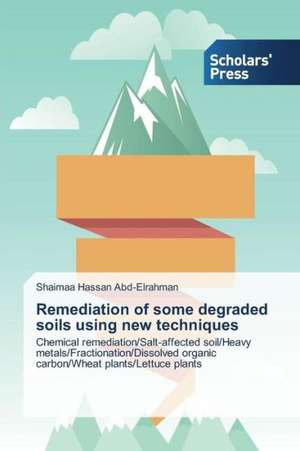 Remediation of Some Degraded Soils Using New Techniques: An Exploration de Shaimaa Hassan Abd-Elrahman