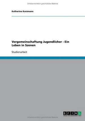 Vergemeinschaftung Jugendlicher - Ein Leben in Szenen de Katharina Kurzmann